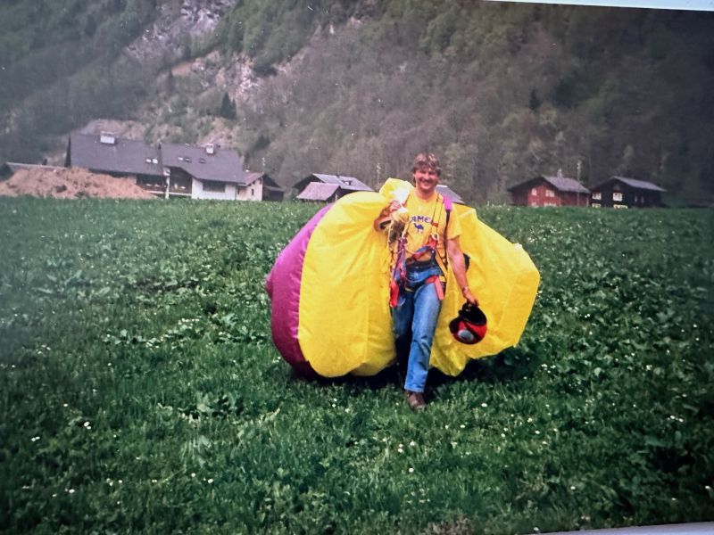 Glückliche Landung nach dem ersten Zweistundenflug